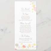 Menu 4 services moderne confettis fleurs jaunes (Dos)