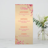 Menu 50e anniversaire des femmes modernes Gold Rose tal (Debout devant)