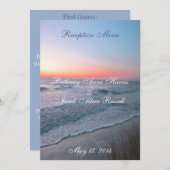 Menu 5x7 de vue de face de plage (Devant / Derrière)