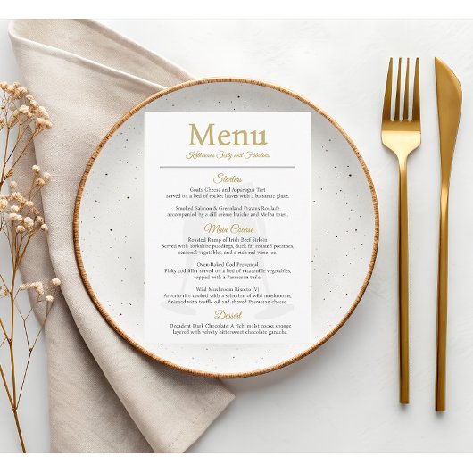 Menu 60 ans et Fabulux Anniversaire Or Blanc