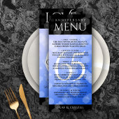 Menu 65e anniversaire de l'élégant Mariage Blue Sapphir