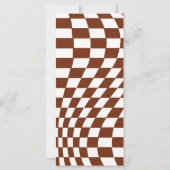 Menu à carreaux rétro chic moderne (Dos)