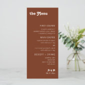 Menu à carreaux rétro chic moderne (Debout devant)