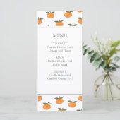 Menu A Little Cutie Orange Gender Neutral Citrus Modern (Debout devant)