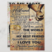 Menu À ma conception de mari | Lettre d'amour à lui | (Devant / Derrière)