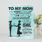 Menu À ma conception mère | Lettre à maman (Debout devant)