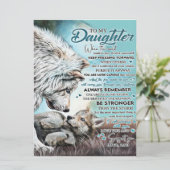 Menu À Ma Fille Lion Famille Cadeau, Fille Anniversaire (Debout devant)