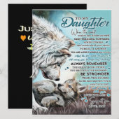 Menu À Ma Fille Lion Famille Cadeau, Fille Anniversaire (Devant / Derrière)