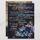 Menu À ma lettre au mari, à mon cadeau au mari (Devant / Derrière)