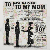 Menu À Ma Mère, Mère Cadeau Anniversaire, Lettre À Mama (Devant / Derrière)