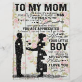 Menu À Ma Mère, Mère Cadeau Anniversaire, Lettre À Mama (Devant)