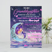 Menu À ma petite-fille Papillons Idée cadeau d'annivers (Debout devant)