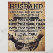 Menu À mon amour mon mari | Cadeau de devis mignon | (Devant)