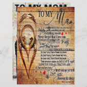 Menu À mon amour | Mon mari présent | Cadeau de devis m (Devant / Derrière)