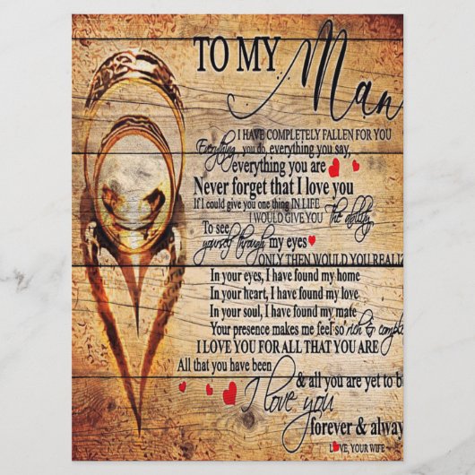 Menu À mon amour | Mon mari présent | Cadeau de devis m (Devant)