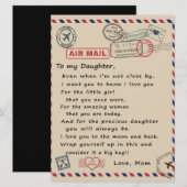 Menu À Mon Cadeau Fille, Lettre D'Amour Fille Et Maman (Devant / Derrière)