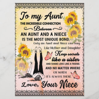 Menu À Mon Cadeau Tante, Cadeau Tournesol De La Nièce