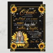 Menu À Mon Cadeau Tante, Joli Cadeau Tournesol De Niece (Devant / Derrière)