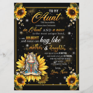 Menu À Mon Cadeau Tante, Joli Cadeau Tournesol De Niece