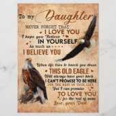 Menu À Mon Don De Fille, Papa Et Fille, Aigle Aigle (Devant)