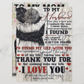 Menu À mon mari présent | Cadeau de devis mignons | (Devant / Derrière)