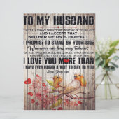 Menu À mon mari présent | Joli cadeau Slogan | (Debout devant)