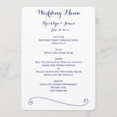 Menu Aangepast wit en blauw huwelijk (Voorkant)