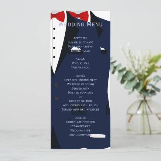 Menu Aangepaste blauwe en witte homepage (Staand voorkant)