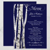 Menu Aangepaste bruiloft Birch Trees (Voorkant / Achterkant)