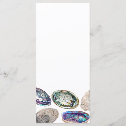 Menu Abalone Shell coloré aquarelle plage Mariage (Dos)
