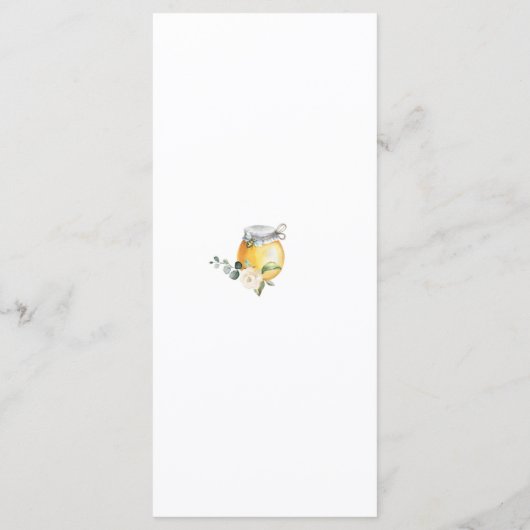 Menu Abeille d'aquarelle (Dos)