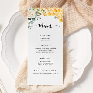 Menu Abeille d'aquarelle