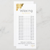 Menu Abeille de miel d'or esthéticienne  (Devant / Derrière)