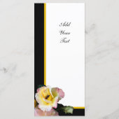 Menu Abeille sur roses rose jaune Fleurs (Dos)