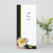 Menu Abeille sur roses rose jaune Fleurs (Debout devant)