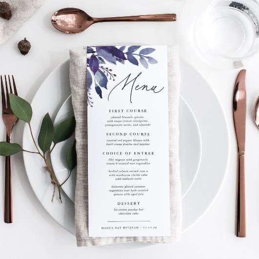 Menu Abondant Foliage Violet Botanique