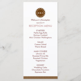 Menu abstracte ventilatorbruiloft / Programma