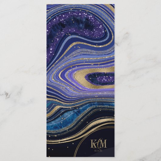 Menu Abstrait Mariage d'âge V2 Midnight ID827 (Dos)