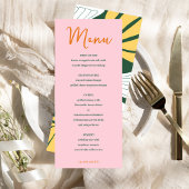 Menu Abstrait mélange rose et vert fleuri et assor