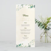 Menu Abstrait minimaliste Mariage feuille (Debout devant)
