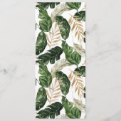 Menu abstrait tropical moderne peint mariage (Dos)