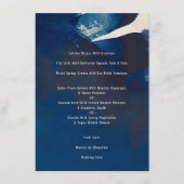 Menu Abstrait Unique Marine Mariage de peinture d'encre (Devant)