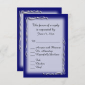 Menu Accent Bleu Choix RSVP (Devant / Derrière)