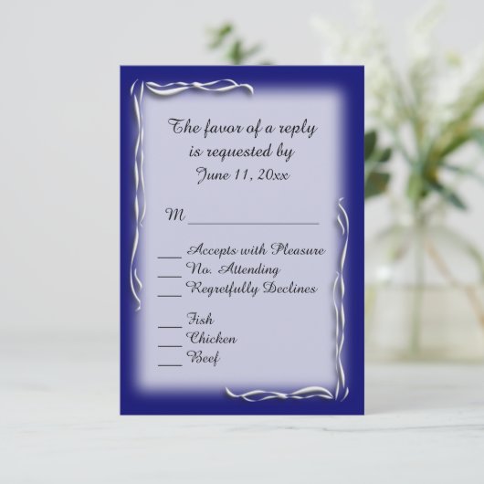 Menu Accent Bleu Choix RSVP (Debout devant)