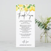 Menu Accueil Mariage Table Merci Cadre (Debout devant)