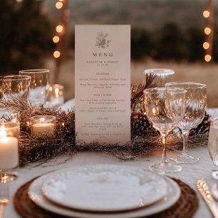 Menu Acornes minimalistes et Mariage de automne Pinecon