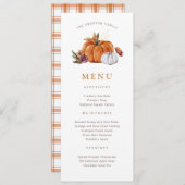 Menu Action de grâce de citrouille (Devant / Derrière)