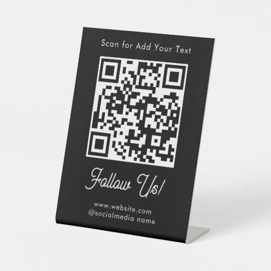 Menu Affaires Tout Code QR Scan Présentoir Panneau (Recto)