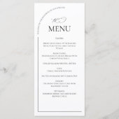 Menu Affiche de bienvenue Mariage d'arche classique bla (Devant)