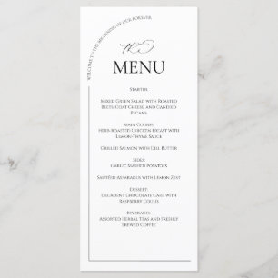 Menu Affiche de bienvenue Mariage d'arche classique bla